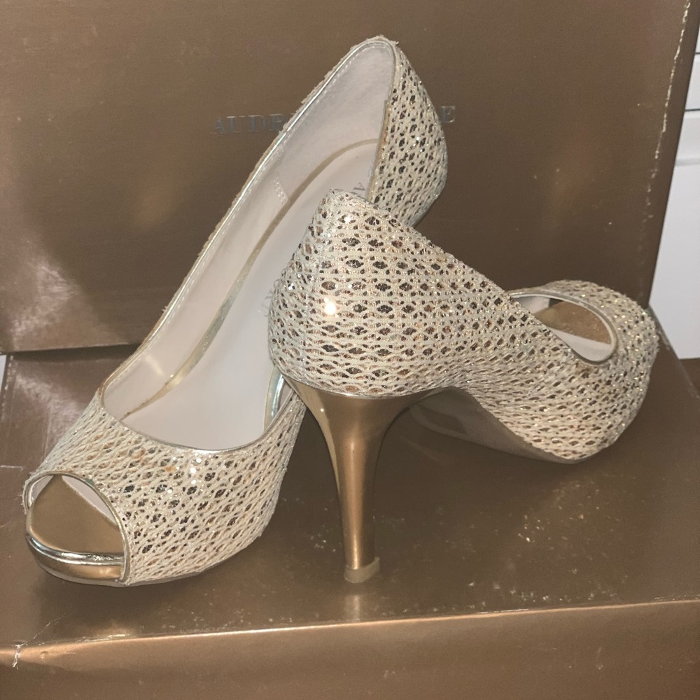 Audrey Brooke Gold Heels